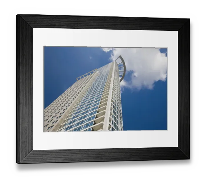 Framed Print : GERMANY, Hessen, Frankfurt am Main. Mainzer Landstrasse, DZ Bank Building