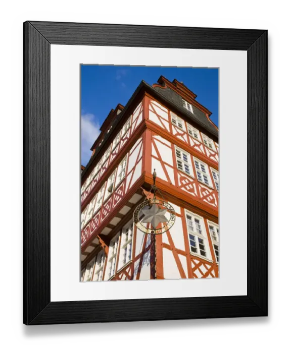 Framed Print : GERMANY, Hessen, Frankfurt am Main. Old Town, Romerberg square half-timbered building Framed Print : GERMANY, Hessen, Frankfurt am Main. Old Town, Romerberg square half-timbered building
