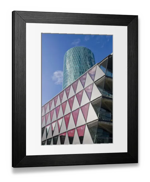 Framed Print : GERMANY, Hessen, Frankfurt am Main. West Hafen Tower, late afternoon Framed Print : GERMANY, Hessen, Frankfurt am Main. West Hafen Tower, late afternoon