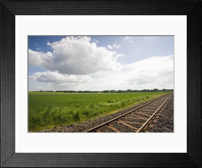 Framed Print : GERMANY, Niedersachsen, Bergen. Railroad crossing Framed Print : GERMANY, Niedersachsen, Bergen. Railroad crossing