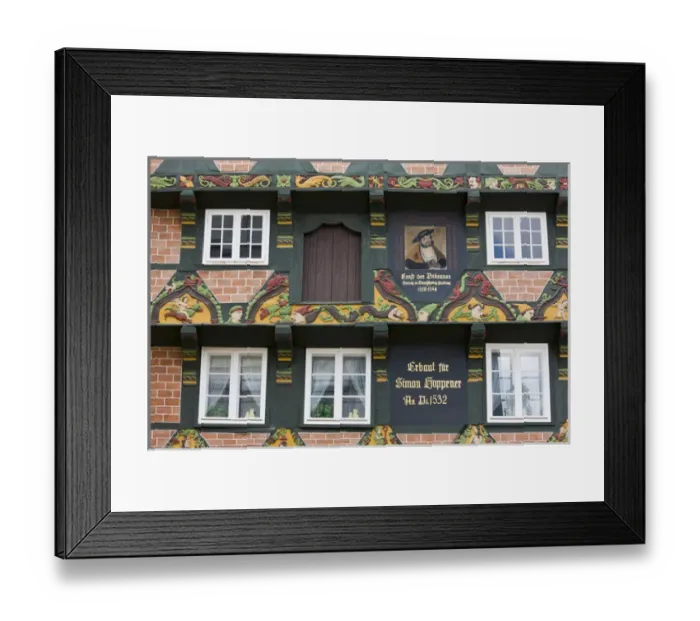 Framed Print : GERMANY, Niedersachsen, Celle. Old Timbered houses Framed Print : GERMANY, Niedersachsen, Celle. Old Timbered houses