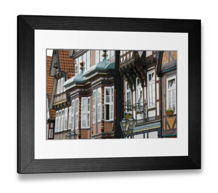 Framed Print : GERMANY, Niedersachsen, Celle. Old Timbered houses Framed Print : GERMANY, Niedersachsen, Celle. Old Timbered houses