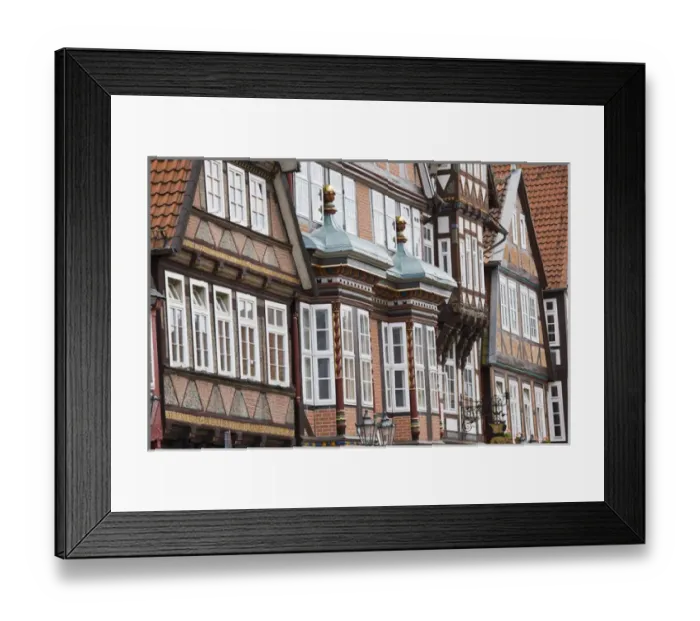 Framed Print : GERMANY, Niedersachsen, Celle. Old Timbered houses