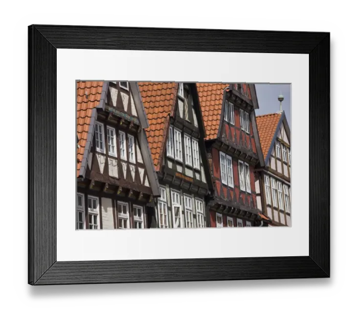 Framed Print : GERMANY, Niedersachsen, Celle. Old Timbered houses
