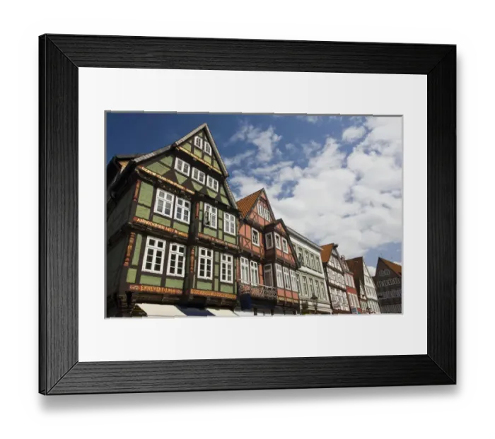 Framed Print : GERMANY, Niedersachsen, Celle. Old Timbered houses