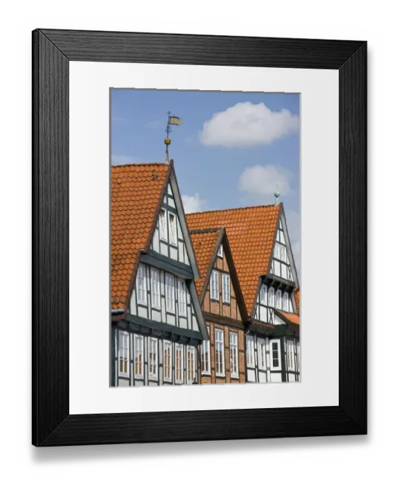 Framed Print : GERMANY, Niedersachsen, Celle. Old Timbered houses