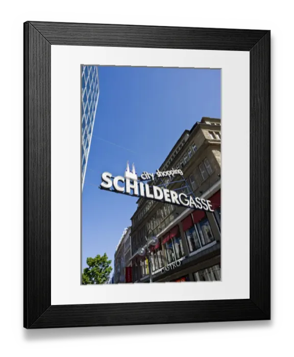 Framed Print : GERMANY, Nordrhein-Westfalen, Cologne. Sign for Schildergasse shopping street Framed Print : GERMANY, Nordrhein-Westfalen, Cologne. Sign for Schildergasse shopping street
