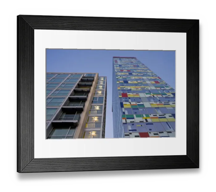 Framed Print : GERMANY, Nordrhein-Westfalen, Dusseldorf, Mediahafen. Colorium building by William Alsop
