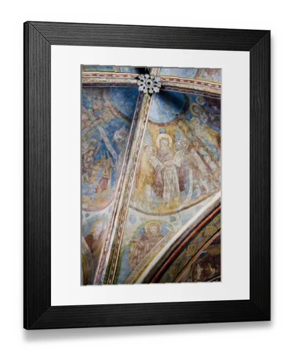 Framed Print : GERMANY, Nordrhein-Westfalen, Cologne. St. Maria Lyskirchen church frescoes, 13th century