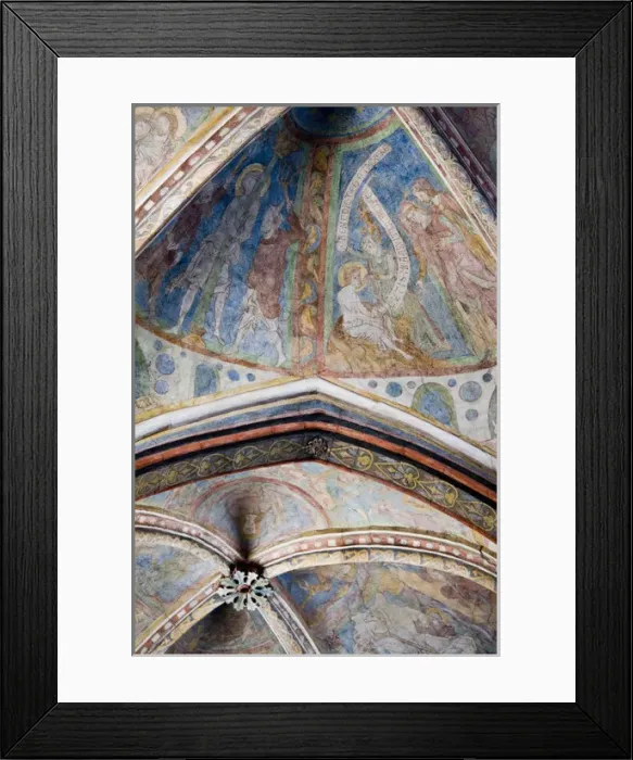 Framed Print : GERMANY, Nordrhein-Westfalen, Cologne. St. Maria Lyskirchen church frescoes, 13th century