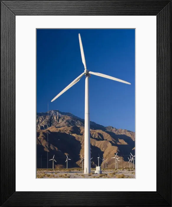 Framed Print : A wind farm in the San Gorgonio Mountain Pass in Palm Springs, California Framed Print : A wind farm in the San Gorgonio Mountain Pass in Palm Springs, California