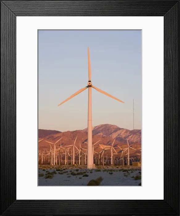Framed Print : A wind farm in the San Gorgonio Mountain Pass in Palm Springs, California Framed Print : A wind farm in the San Gorgonio Mountain Pass in Palm Springs, California