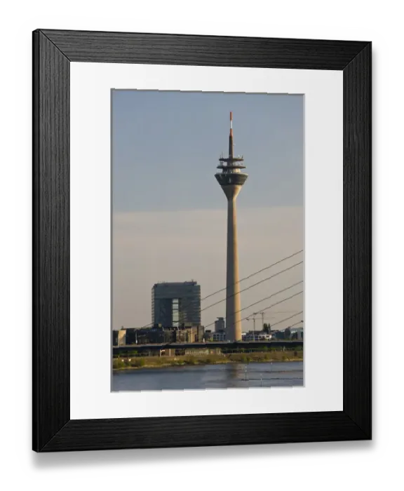 Framed Print : GERMANY, Nordrhein-Westfalen, Dusseldorf. Rhein Tower