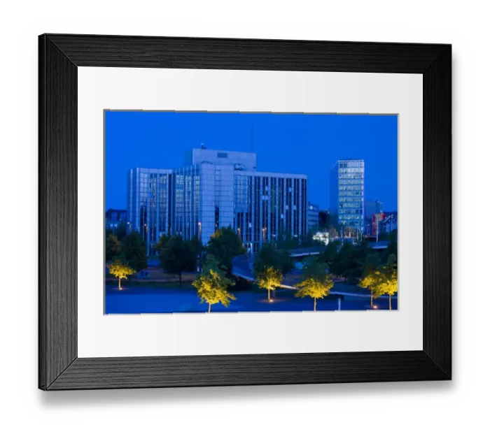 Framed Print : GERMANY, Nordrhein-Westfalen, Dusseldorf. Office buildings, New Town Framed Print : GERMANY, Nordrhein-Westfalen, Dusseldorf. Office buildings, New Town