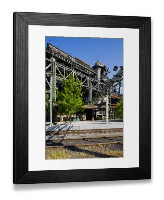 Framed Print : GERMANY, Nordrhein-Westfalen, Ruhr Basin, Duisburg. North Duisburg Landscape Park