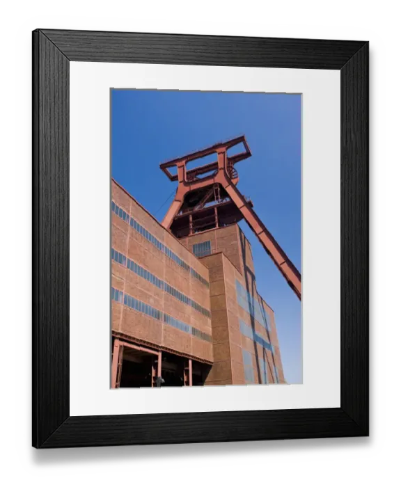 Framed Print : GERMANY, Nordrhein-Westfalen, Ruhr Basin, Essen. World Heritage Zollverein former coal mine