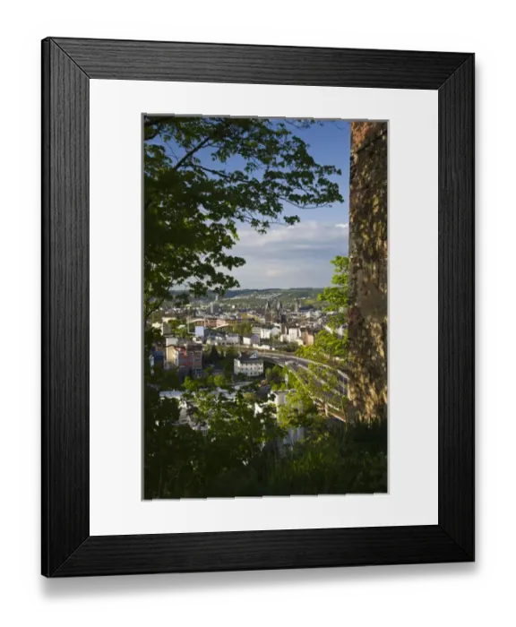 Framed Print : GERMANY, Rheinland-Pfaltz, Koblenz. City view from Fort Konstantin fortress