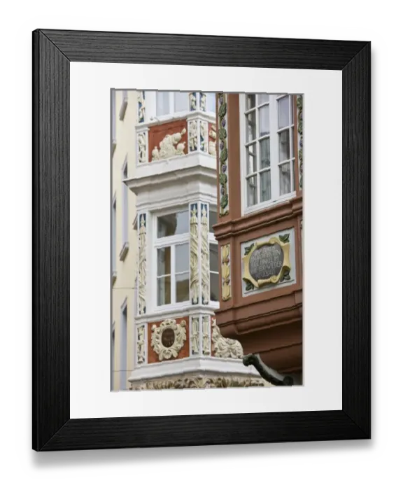 Framed Print : GERMANY, Rheinland-Pfaltz, Koblenz. Detail of the 17th century Four Towers buildings