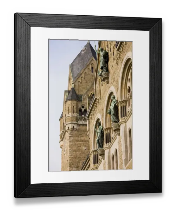 Framed Print : GERMANY, Rheinland-Pfaltz, Koblenz. Detail of the Koblenz Schloss castle