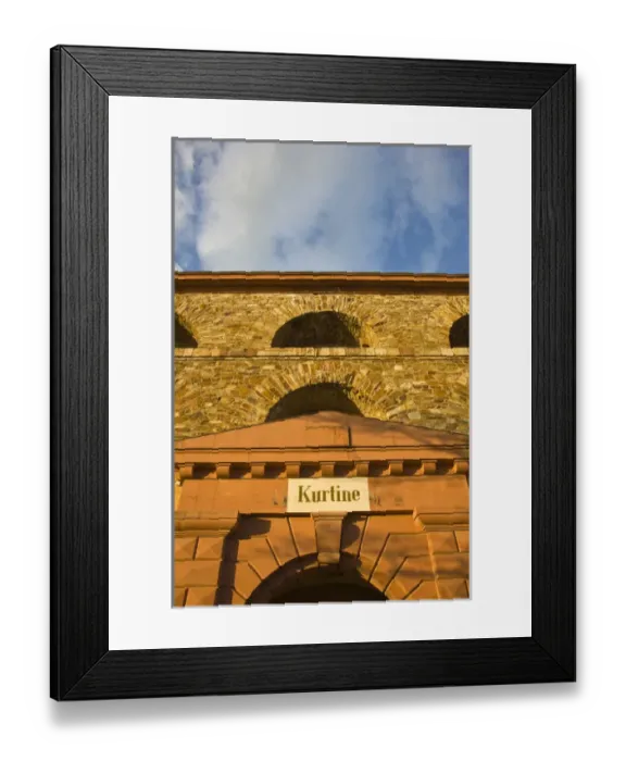 Framed Print : GERMANY, Rheinland-Pfaltz, Koblenz. Festung Ehrenbreitstein fortress, b. 1832, exterior