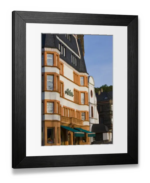 Framed Print : GERMANY, Rheinland-Pfaltz, Mosel River Valley, Bernkastel-Kues. Hotel Astor Framed Print : GERMANY, Rheinland-Pfaltz, Mosel River Valley, Bernkastel-Kues. Hotel Astor