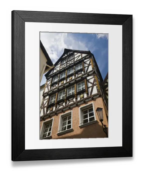 Framed Print : GERMANY, Rheinland-Pfaltz, Mosel River Valley, Cochem. Half Timbered House Framed Print : GERMANY, Rheinland-Pfaltz, Mosel River Valley, Cochem. Half Timbered House