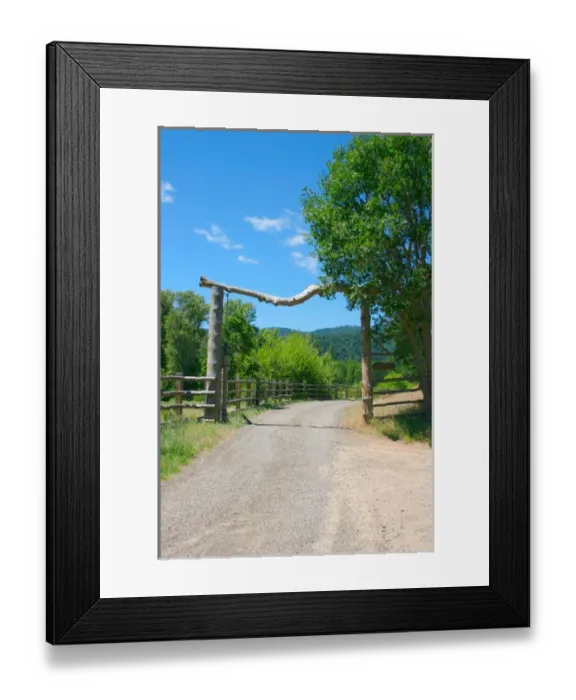 Framed Print : USA, California, Hilt, wooden ranch gate Framed Print : USA, California, Hilt, wooden ranch gate