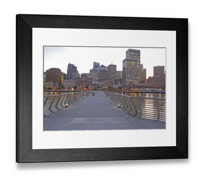 Framed Print : Dusk lighting Pier Fourteen, 2009, San Francisco California Framed Print : Dusk lighting Pier Fourteen, 2009, San Francisco California