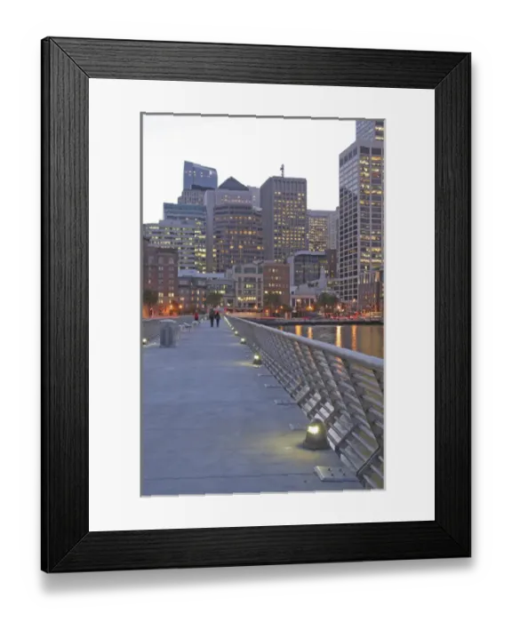 Framed Print : Dusk lighting Pier Fourteen, 2009, San Francisco California Framed Print : Dusk lighting Pier Fourteen, 2009, San Francisco California