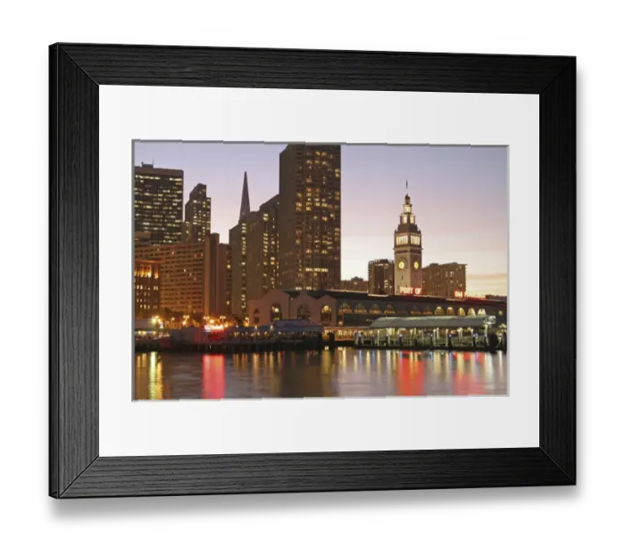 Framed Print : Waterfront Ferry Building, 2009, San Francisco California Framed Print : Waterfront Ferry Building, 2009, San Francisco California