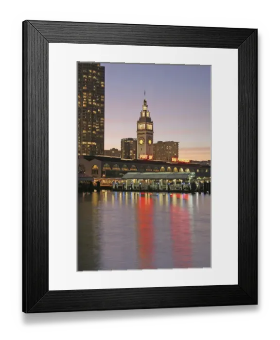 Framed Print : Waterfront Ferry Building, 2009, San Francisco California Framed Print : Waterfront Ferry Building, 2009, San Francisco California