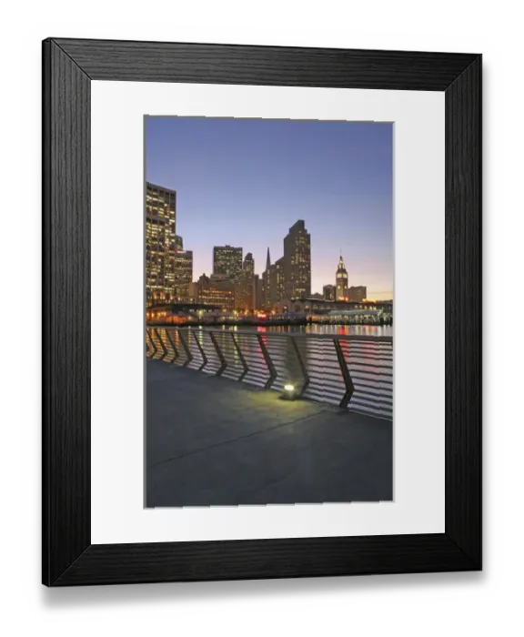 Framed Print : Dusk lighting Pier Fourteen, 2009, San Francisco California Framed Print : Dusk lighting Pier Fourteen, 2009, San Francisco California