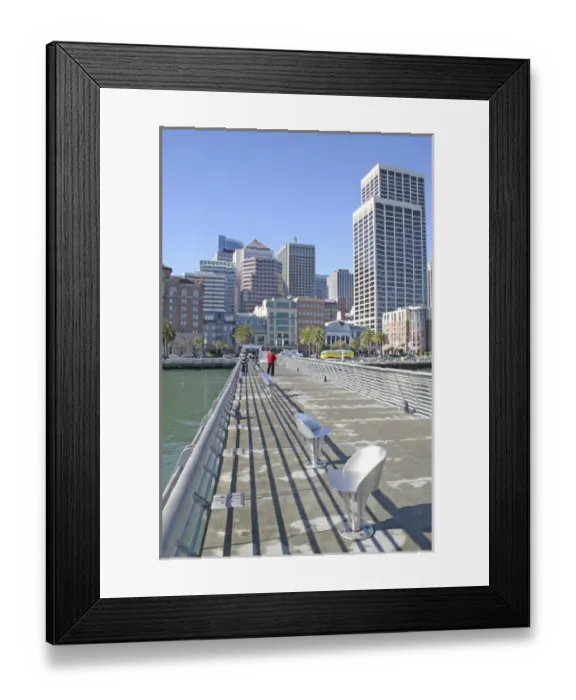 Framed Print : People at Pier Fourteen Embarcadero, San Francisco California Framed Print : People at Pier Fourteen Embarcadero, San Francisco California