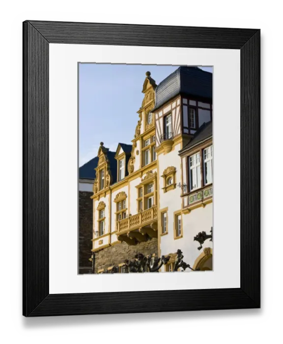 Framed Print : GERMANY, Rheinland-Pfaltz, Mosel River Valley, Bernkastel-Kues. Ornate building Framed Print : GERMANY, Rheinland-Pfaltz, Mosel River Valley, Bernkastel-Kues. Ornate building