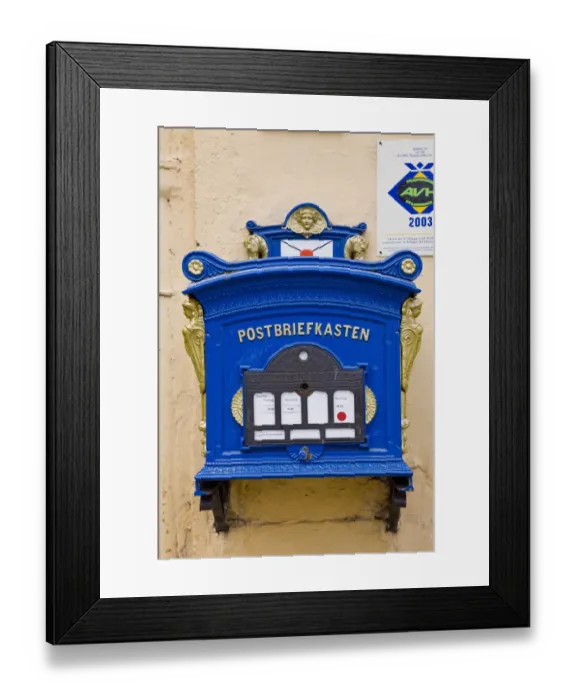 Framed Print : GERMANY, Rheinland-Pfaltz, Mosel River Valley, Cochem. Post box Framed Print : GERMANY, Rheinland-Pfaltz, Mosel River Valley, Cochem. Post box