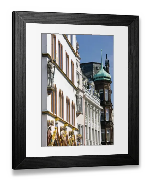 Framed Print : GERMANY, Rheinland-Pfaltz, Mosel River Valley, Trier. Hauptmarkt main square, building