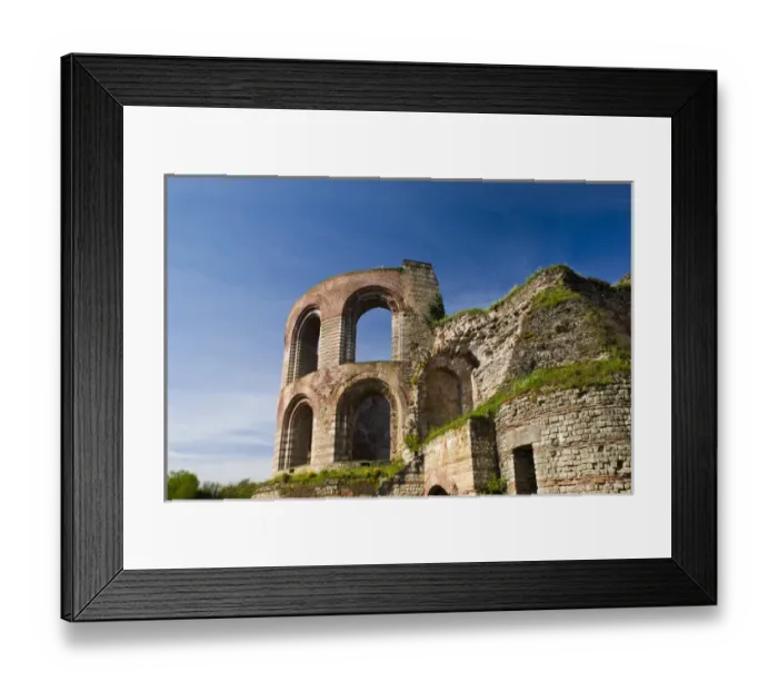 Framed Print : GERMANY, Rheinland-Pfaltz, Mosel River Valley, Trier. Kaiserthermen, Roman bath ruins