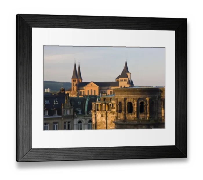 Framed Print : GERMANY, Rheinland-Pfaltz, Mosel River Valley, Trier. Town view, dawn Framed Print : GERMANY, Rheinland-Pfaltz, Mosel River Valley, Trier. Town view, dawn
