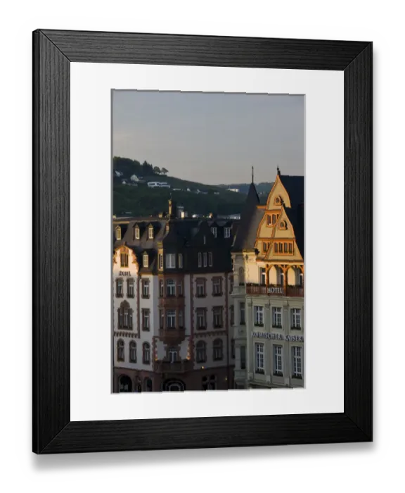 Framed Print : GERMANY, Rheinland-Pfaltz, Mosel River Valley, Trier. Town view, dawn