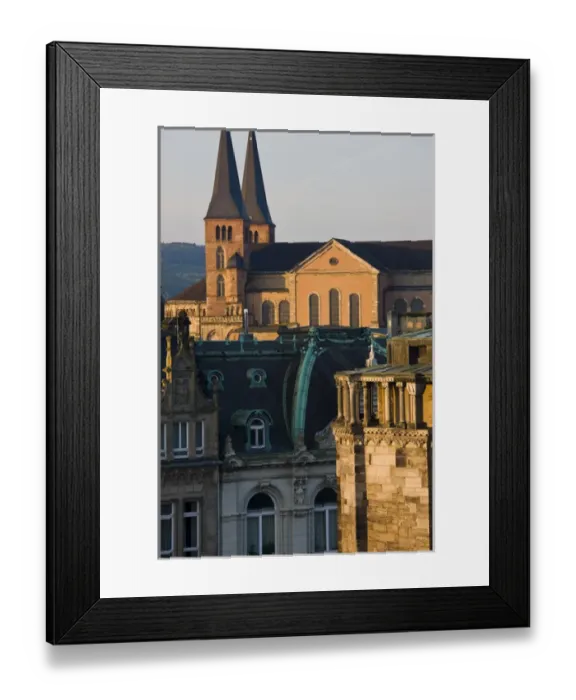 Framed Print : GERMANY, Rheinland-Pfaltz, Mosel River Valley, Trier. Town view, dawn Framed Print : GERMANY, Rheinland-Pfaltz, Mosel River Valley, Trier. Town view, dawn