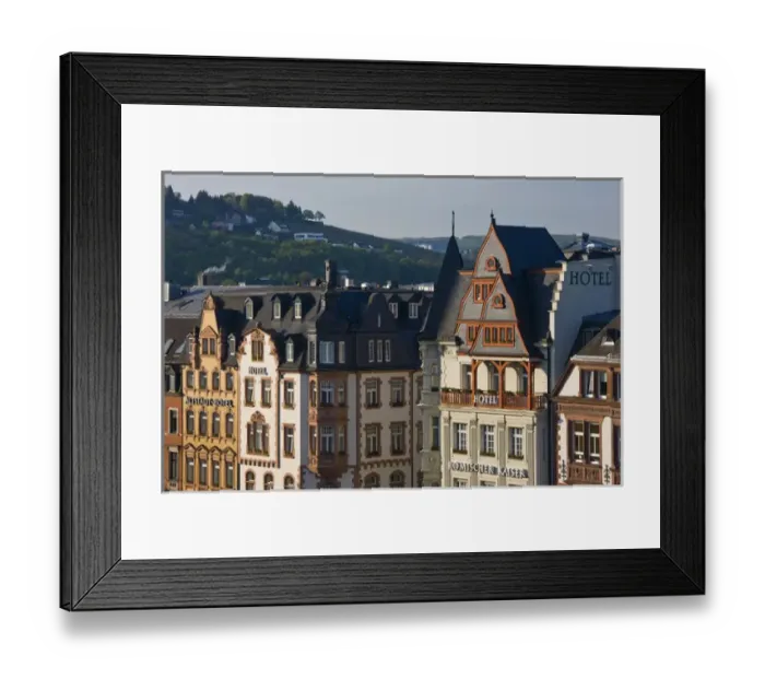 Framed Print : GERMANY, Rheinland-Pfaltz, Mosel River Valley, Trier. Town view, morning