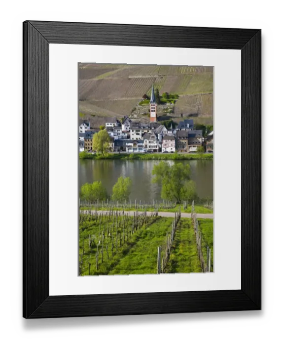 Framed Print : GERMANY, Rheinland-Pfaltz, Mosel River Valley, Zell am Mosel. Town view Framed Print : GERMANY, Rheinland-Pfaltz, Mosel River Valley, Zell am Mosel. Town view