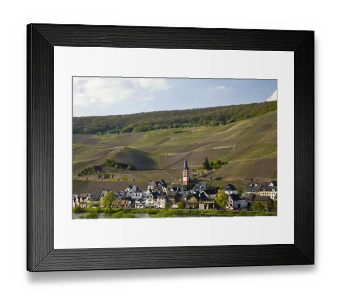 Framed Print : GERMANY, Rheinland-Pfaltz, Mosel River Valley, Zell am Mosel. Town view Framed Print : GERMANY, Rheinland-Pfaltz, Mosel River Valley, Zell am Mosel. Town view