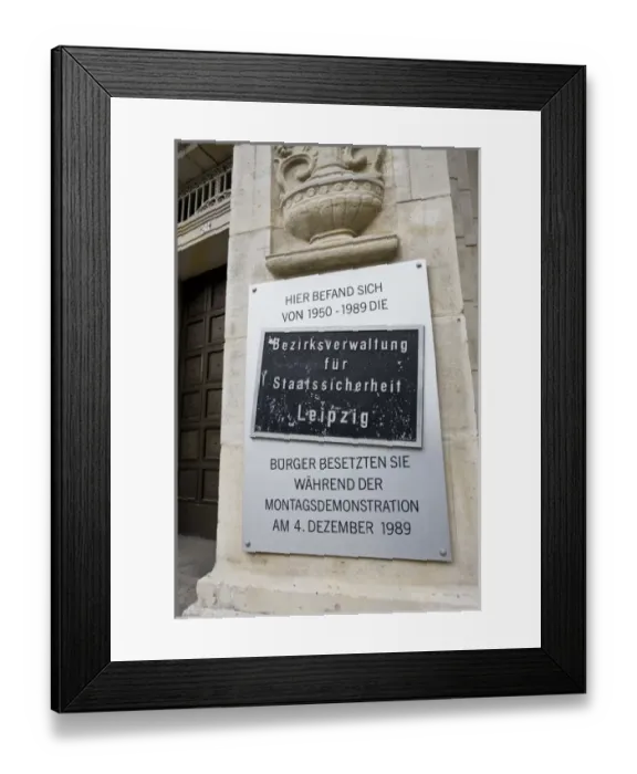 Framed Print : GERMANY, Sachsen, Leipzig. Stasi Secret Police Museum, exterior Framed Print : GERMANY, Sachsen, Leipzig. Stasi Secret Police Museum, exterior