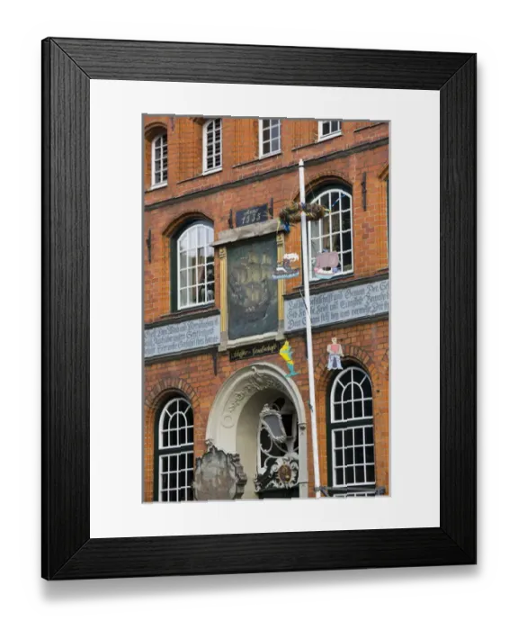 Framed Print : GERMANY, Schleswig-Holstein, Lubeck. House of the Seamens Guild Framed Print : GERMANY, Schleswig-Holstein, Lubeck. House of the Seamens Guild