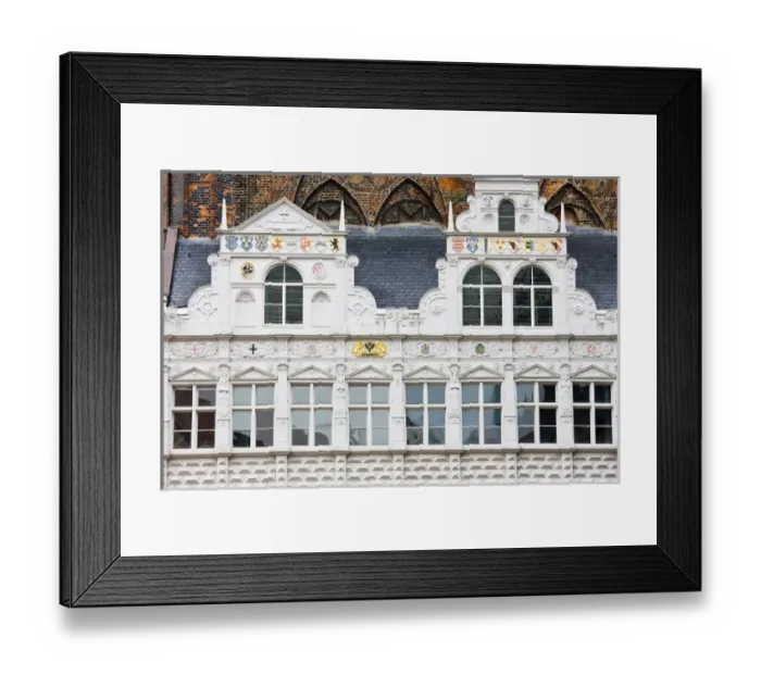 Framed Print : GERMANY, Schleswig-Holstein, Lubeck. Lubeck town hall detail Framed Print : GERMANY, Schleswig-Holstein, Lubeck. Lubeck town hall detail