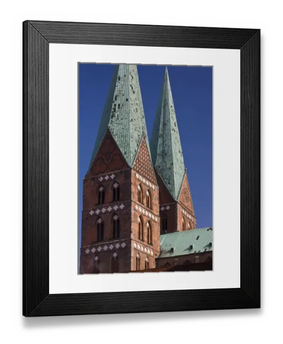 Framed Print : GERMANY, Schleswig-Holstein, Lubeck. Marienkirche church Framed Print : GERMANY, Schleswig-Holstein, Lubeck. Marienkirche church