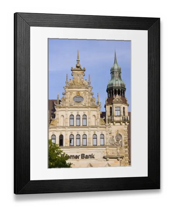 Framed Print : GERMANY, State of Bremen, Bremen. Bremer Bank building