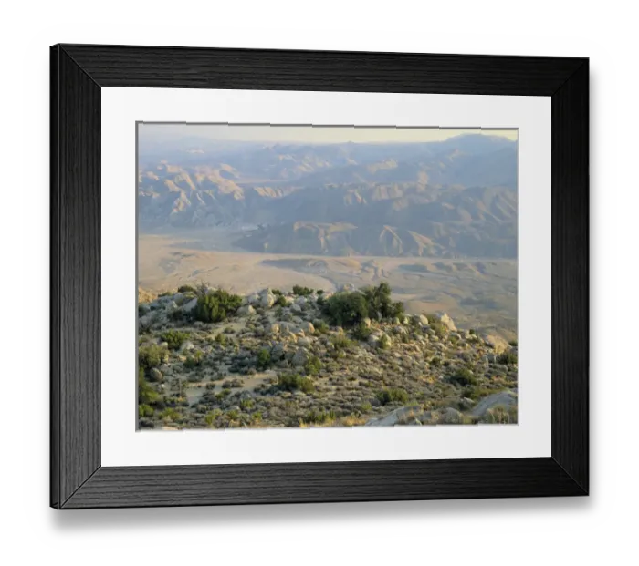 Framed Print : ANZA BORREGO DESERT STATE PARK, CALIFORNIA. USA. View from the summit of Whale Peak