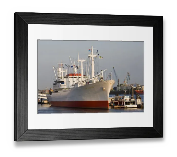 Framed Print : GERMANY, State of Hamburg, Hamburg. Cap San Diego museum ship